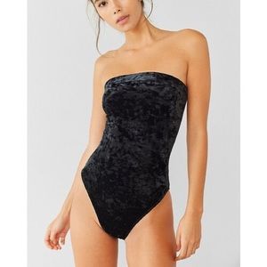 Out From Under MJ Velvet Tube Top Bodysuit Sz XS